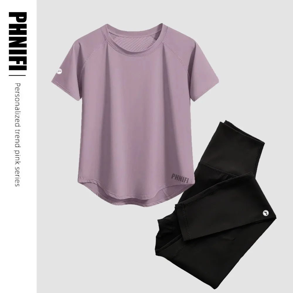 Brand Short Sleeve T-shirts Fitness Yoga Running T-Shirt Gym Workout Quick Dry Stretchy Tees Tops Gym Breathable Sport Suit