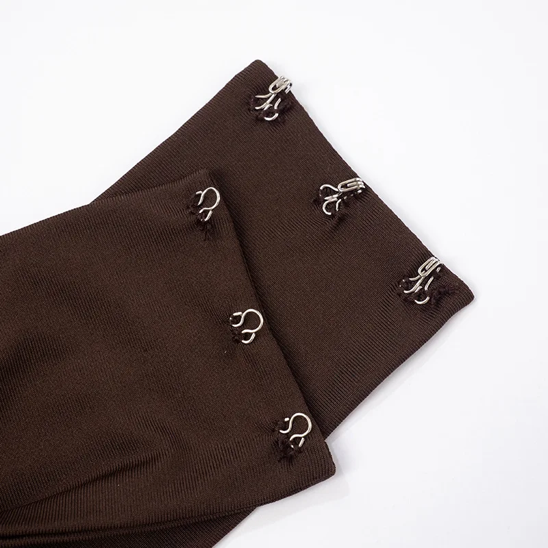 TARUXY Neckholder-Plissee-Maxikleid für Damen, ärmellos, sexy, rückenfreies Kleid, High Street, Abendparty-Kleidung, figurbetont, modisch – Detail 12