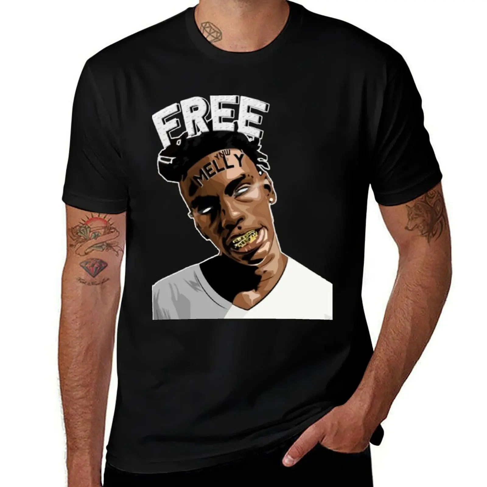 

YNW Melly Free Melly14 футболка мужская футболка летняя мужская футболка дизайнерские мужские футболки для мужчин футболка