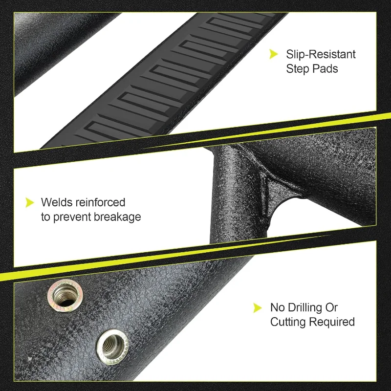 BINARY STAR Estribos compatibles con vehículo 2015-2025 Colorado/Gmc Canyon Crew Cab, Pasos laterales desplegables de 3,5 pulgadas