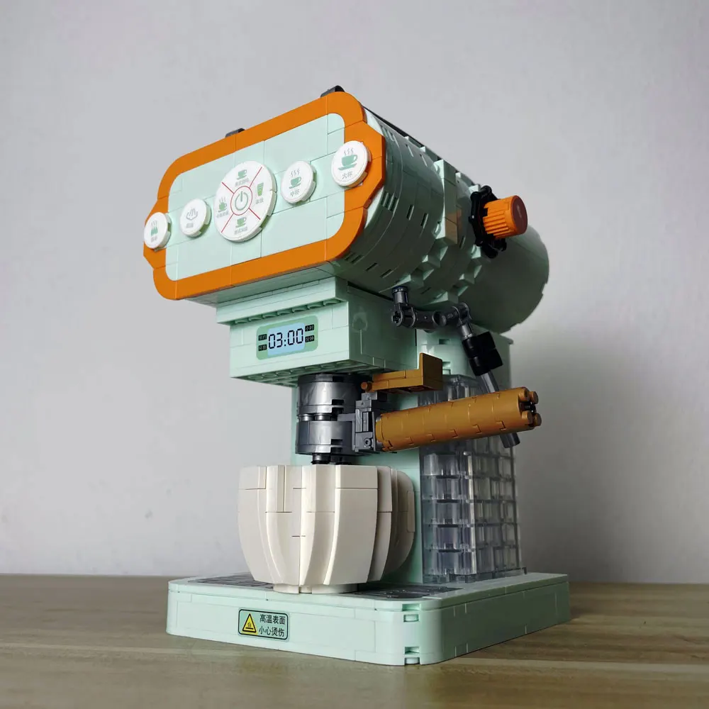 Schlanke Moderne Kaffeemaschine im Miniaturdesign, Stilvolles 3D-Küchenmodell, Schreibtisch-Deko-Geschenk für Kaffeeliebhaber