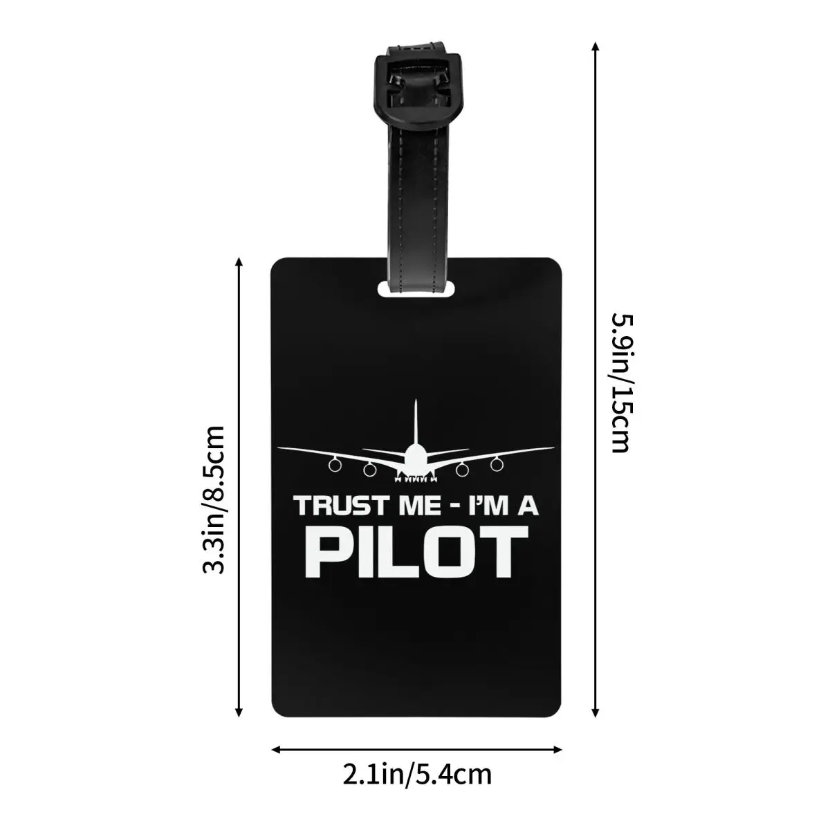 Custom Trust Me IM A Pilot Luggage Tags for Travel Suitcase Plane Flying Aeroplane Aviation Gift Privacy Cover ID Label