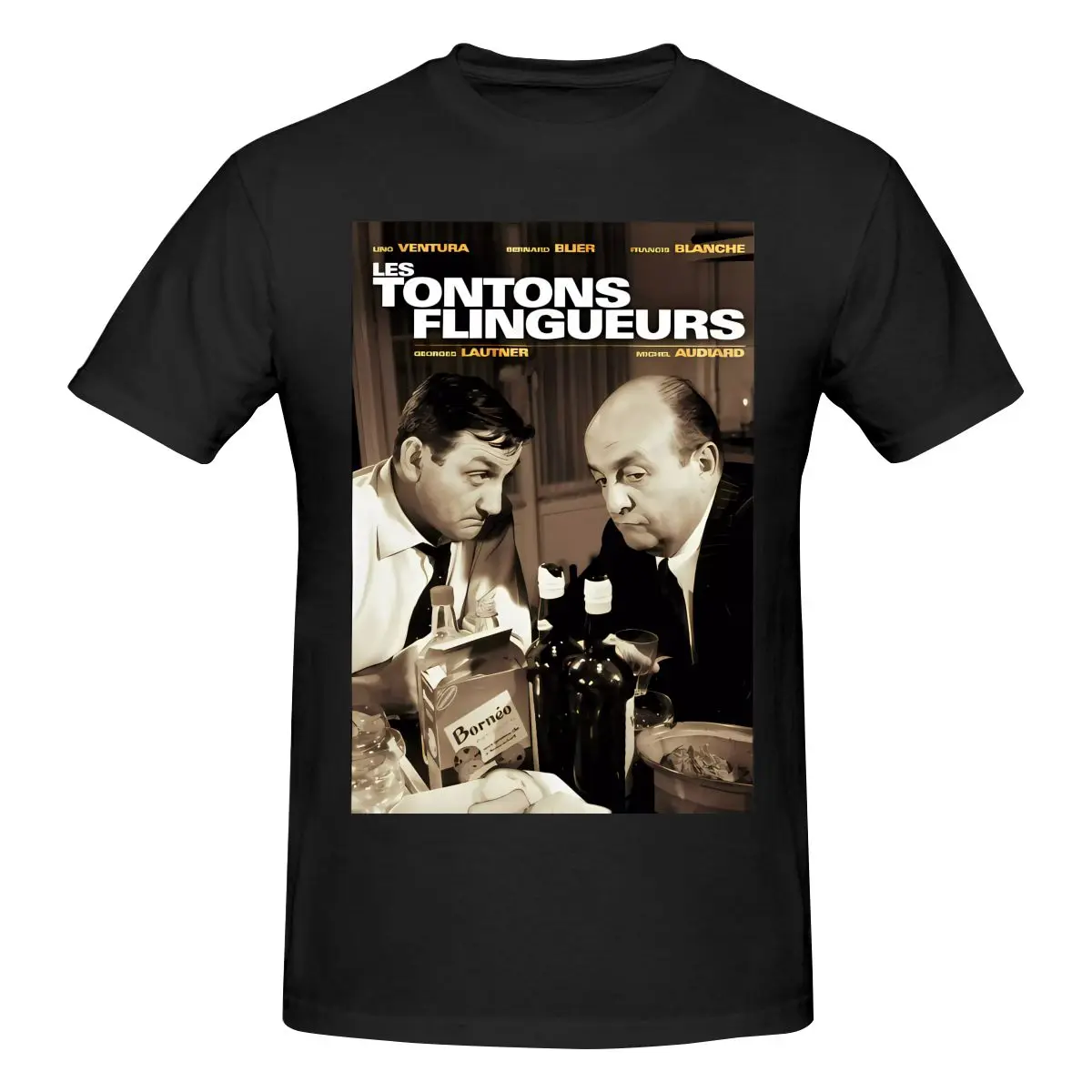 Les Tontons Flingueur Lino Ventura T-Shirt Men'S Anime O-Neck Short-Sleeved Casual T-Shirt  Summer Tops T-Shirt Unisex