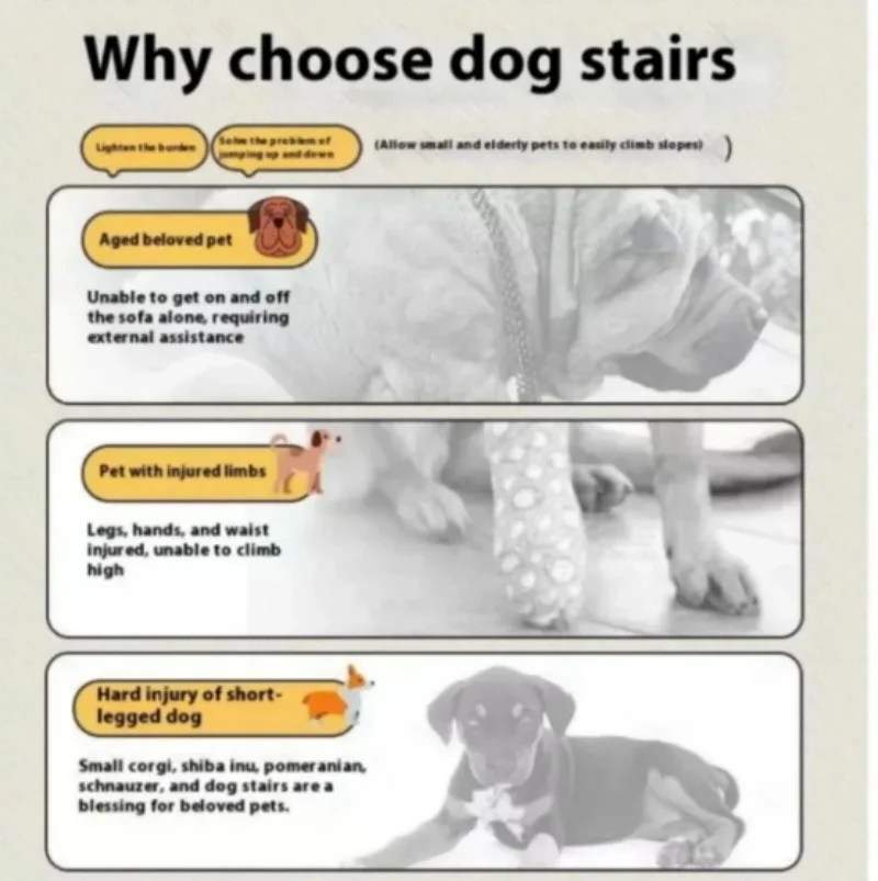 Pet 3 Steps High Density Foam Dog Secure Stairs Ramps Non-Slip Pet Steps for Older Dogs Pet with Joint Pain Sofa Bed Ladder view 5