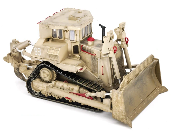 Finished Model 1/72 D9R Plastic Engineering Armored Bulldozer Model Bar Emulation Model Collectible Toy