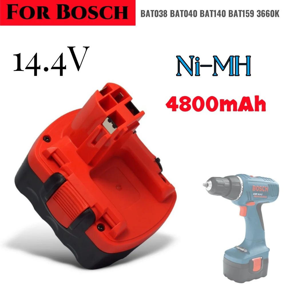 

BAT038 14.4V 4800mAh For Bosch Rechargeable Battery BAT038 BAT040 BAT140 BAT159 BAT041 3660K NI-MH PSR GSR GWS GHO