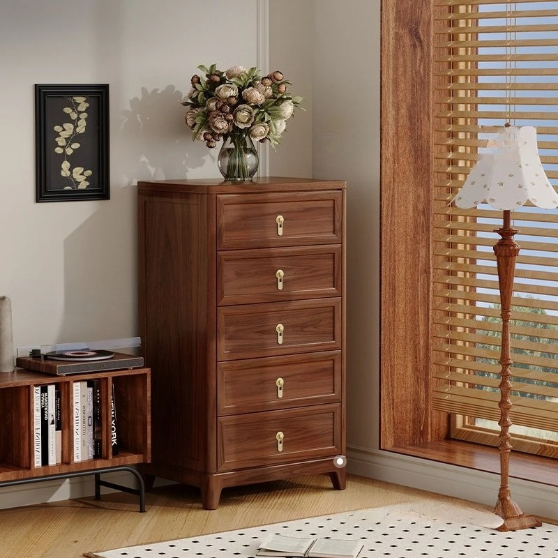 

Retro Solid Wood Storage Cabinet Drawers Home Cube Niche Interior Storage Locker Trimmer Luxury Wohnzimmerschranke Furniture