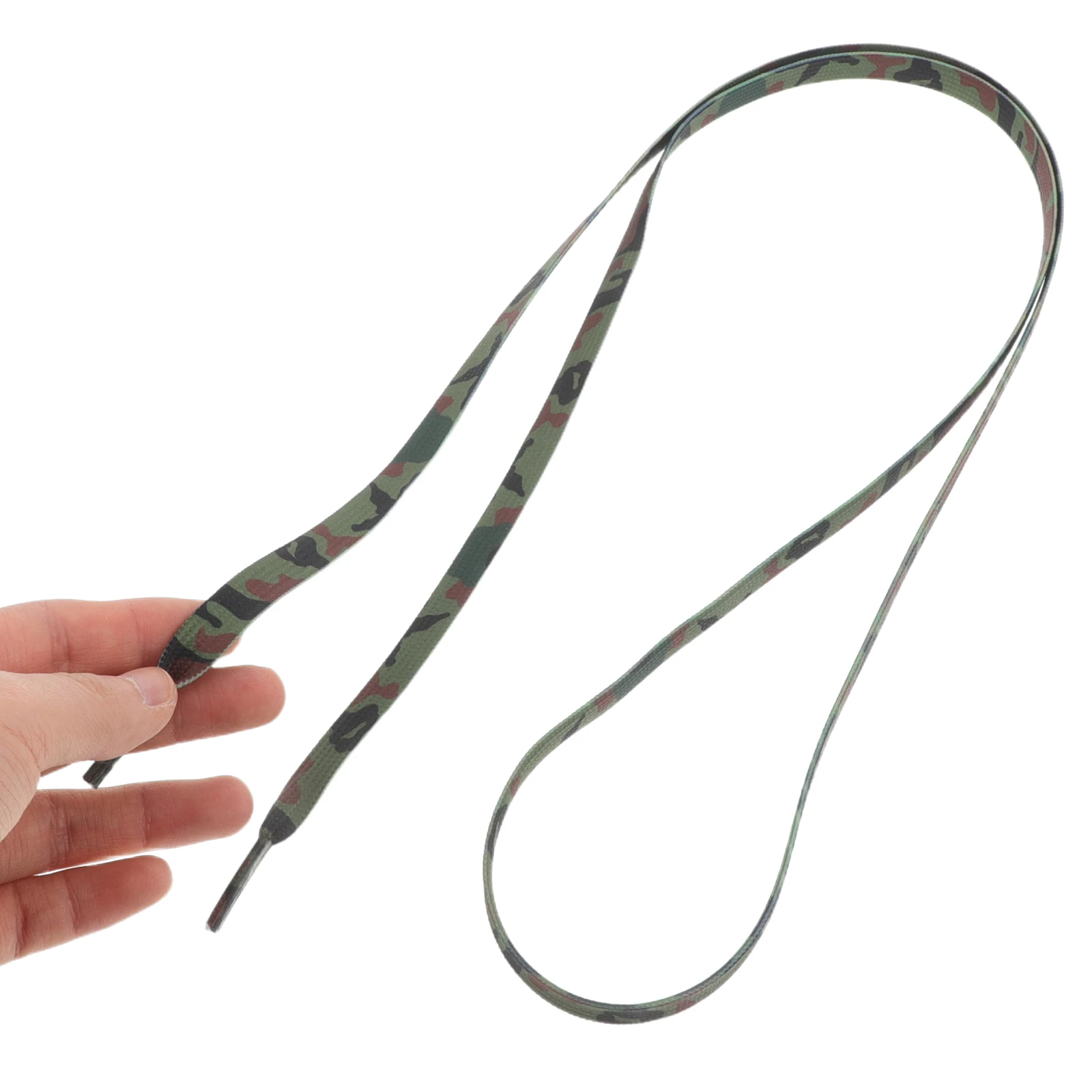 

2 Pairs Camouflage Splicing Shoelaces Long Flat for Sneakers Durable Material Versatile Use Sports Shoes Lace Replacement Shoe