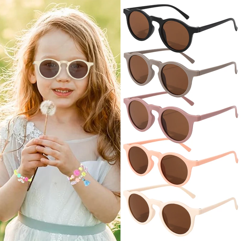 2Pcs Boy Girl Cute Classics Round Kids Children Fashion Glasses Baby Eyewear
