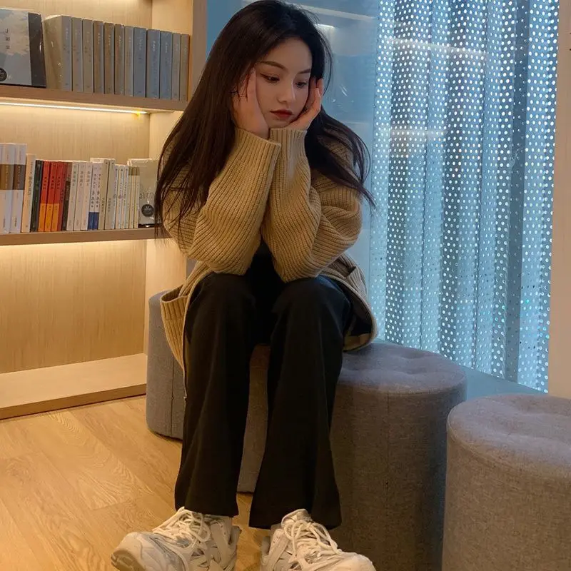 

I Color вязаный открытый кардиган свитер женский свободный ленивый сле осень-зима Новое поступление универсальный свитер Ci Walk