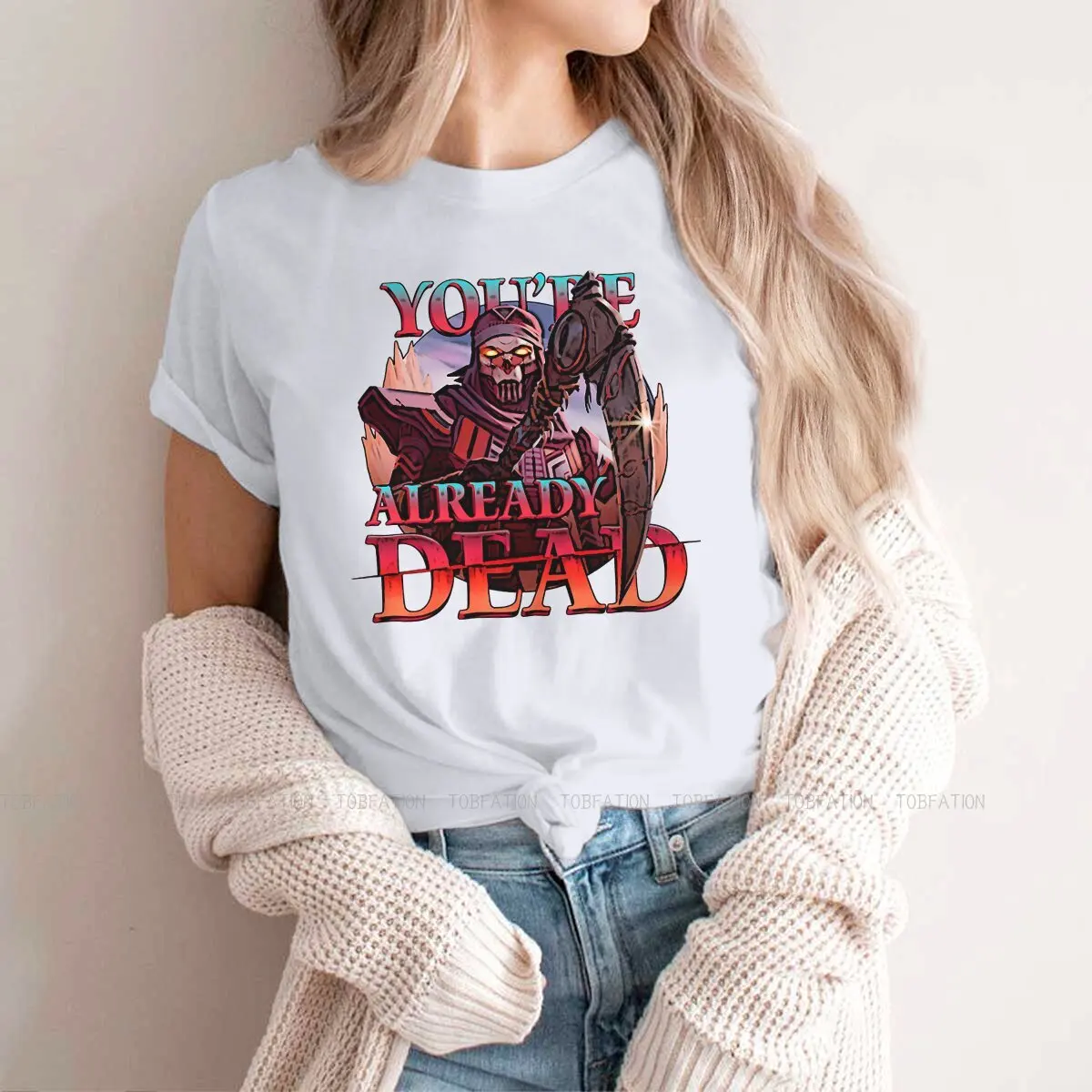 Holospray Revenant You're Already Dead Fashion TShirts Apex legends Star Warrior Game Woman 4XL Graphic Pure T Shirt O Neck