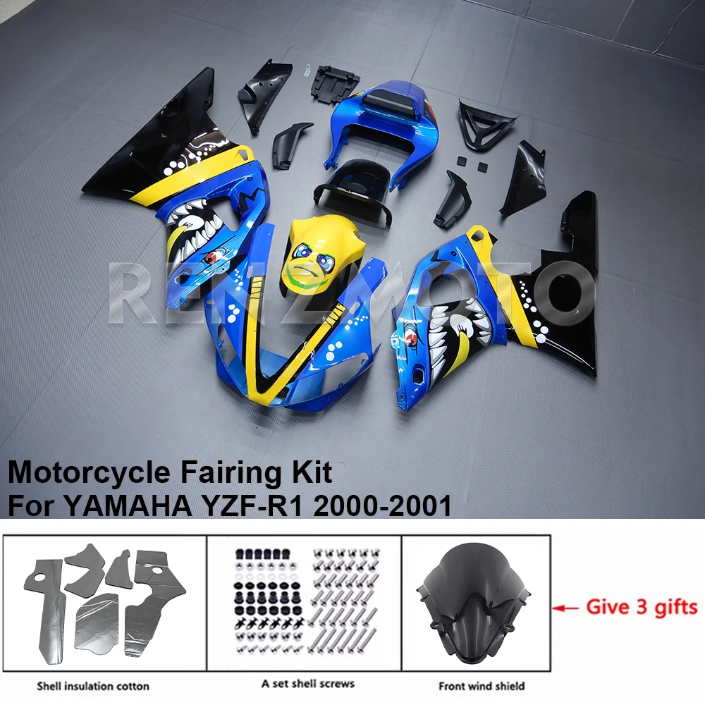 Fit for Yamaha YZF-R1 2000-2001 Y1001-1001b Frame Infill Panels Side Fairing Decorative Panel Motorcycle Accessories