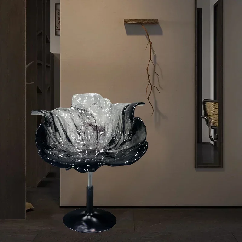 Hot Selling Petal Chair Transparent Flower Chair Hotel Bar Light Luxury High-End Design Sense Cosmetic Chair