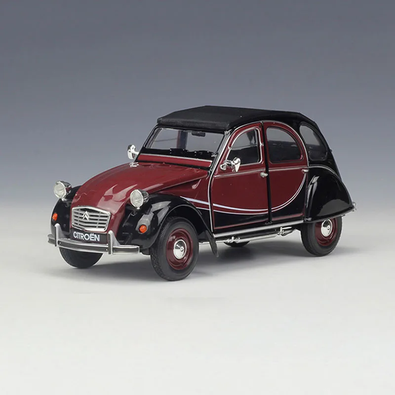 دييكاست ويلي 1:24 مقياس سيتروين 2CV 6 تشارلستون الكلاسيكية سبيكة سيارة نموذج تحصيل لعبة هدية تذكارية عرض حلية
