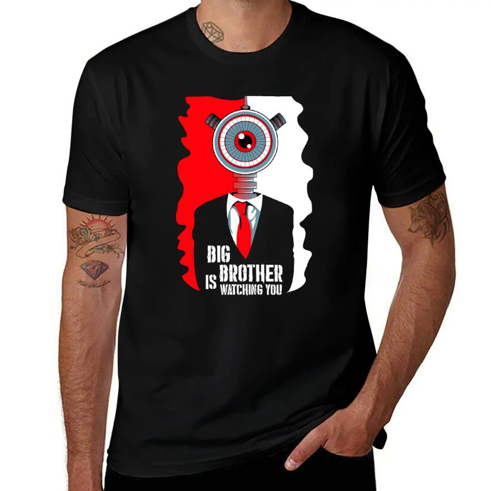 Big Brother is Watching You T-Shirt man t shirt summer funny t shirts man T-Shirt