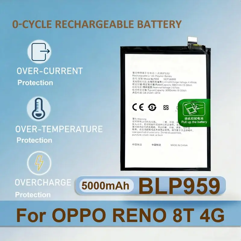 Battery For OPPO Realme 6i C3 C25Y Global version Reno 2 Find X3 Lite CPH2145/Reno4 SE PEAT00 PEAM00/Reno5 5G PEGM00 PEGT00 X2