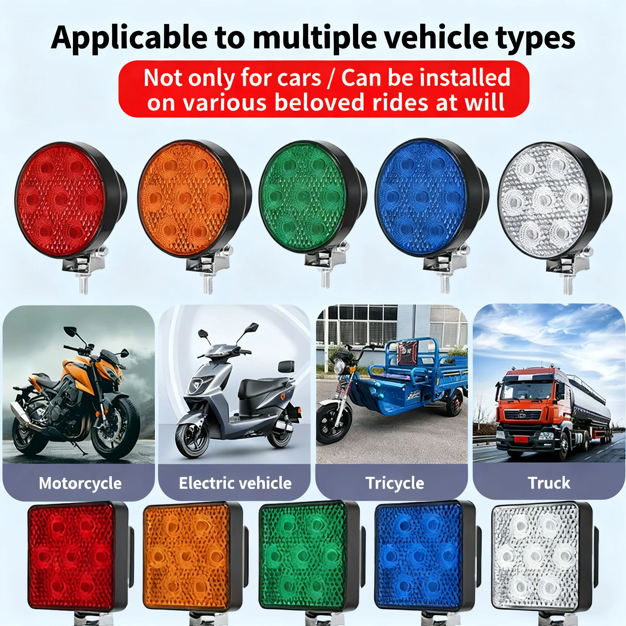 9 فولت-80 فولت LED أضواء العمل سطوع عالية أضواء النيون ليلة الإضاءة مصباح للسيارات شاحنة على الطرق الوعرة المركبات SUV ATV لاقط أضواء #3