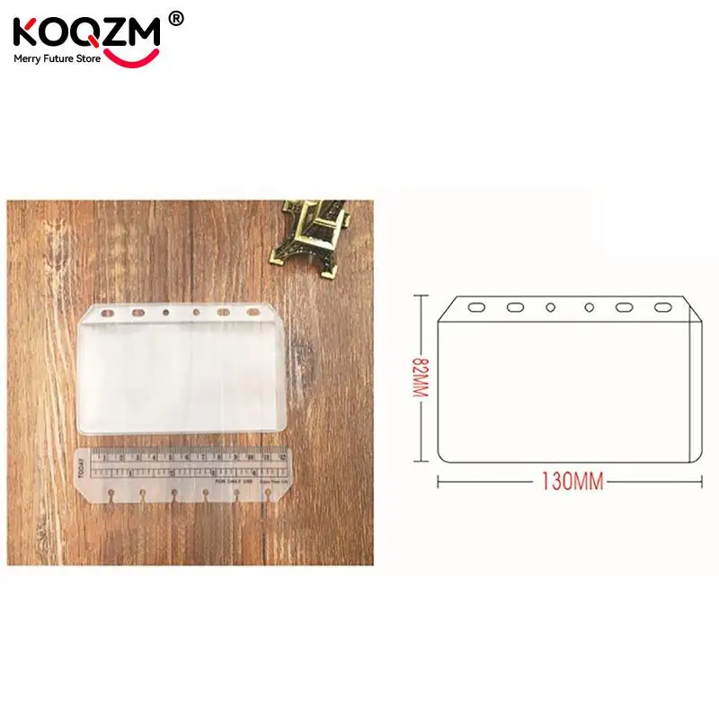 1pc Binder Pockets A5 A6 A7 Binder Folders For Notebook Binder Transparent Document Filing Bags Notebook Binder