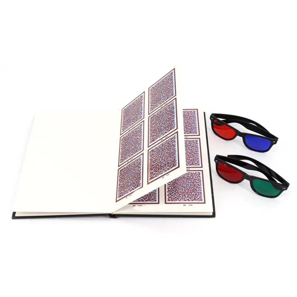 Simplified Eye Health Assessment with Random Dot Stereogram Vision Test Chart and Two Pairs of Corrective Glasses