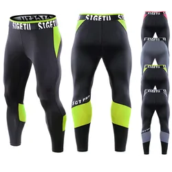 Men's Running Trouser Bodybuliding Gym Fitness Skinny Pants Basketball Yoga Sports Tight Bottom Big Size Training Leggings