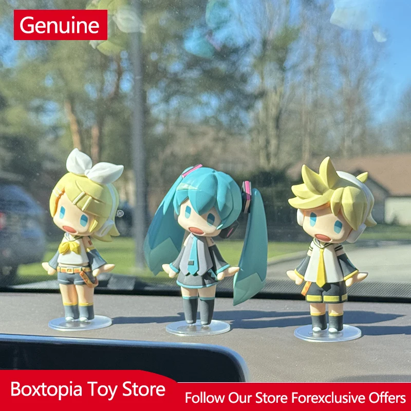

Hello ！Hatsune Miku Anime Peripheral Toys Snow Miku Kagamine Rin & Len Action Figures Model Kit Statue Collection Customized