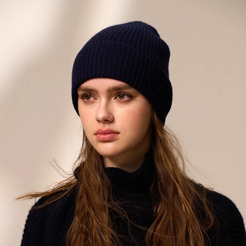 Кашемировая вязаная шапка для пары, теплая ветрозащитная шапка для мужчин и женщин, такая же корейская версия купольной шапки, новая осень и зима