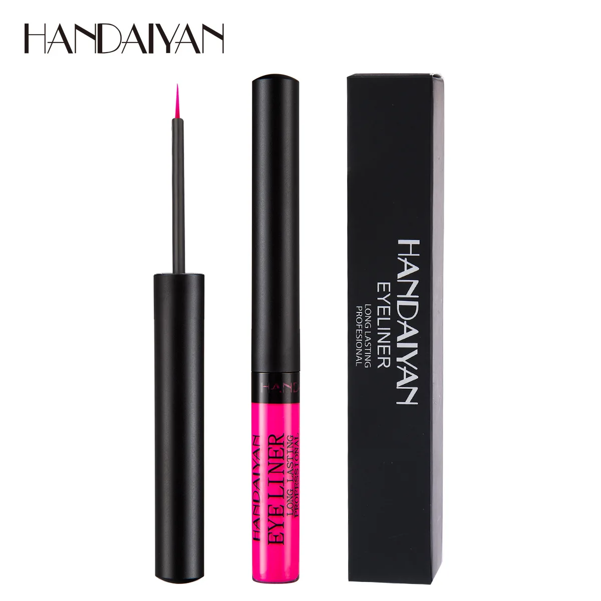 Handaiyan อายไลเนอร์น้ำ UV 12สีกันน้ำแห้งเร็วอายไลเนอร์เคลือบอัลตราไวโอเลตติดทนนานเครื่องสำอางแฟชั่นสำหรับงานเลี้ยง