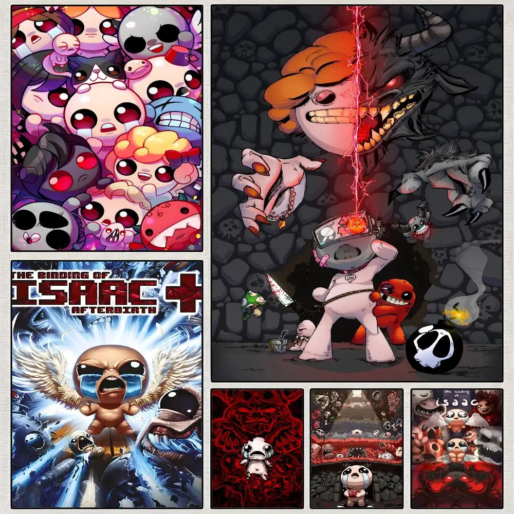 Game The Binding Of Isaac Roguelike Poster PP Wall Art Print Removable Water-Resistant Home Decor for Bedroom Apartment Gift
