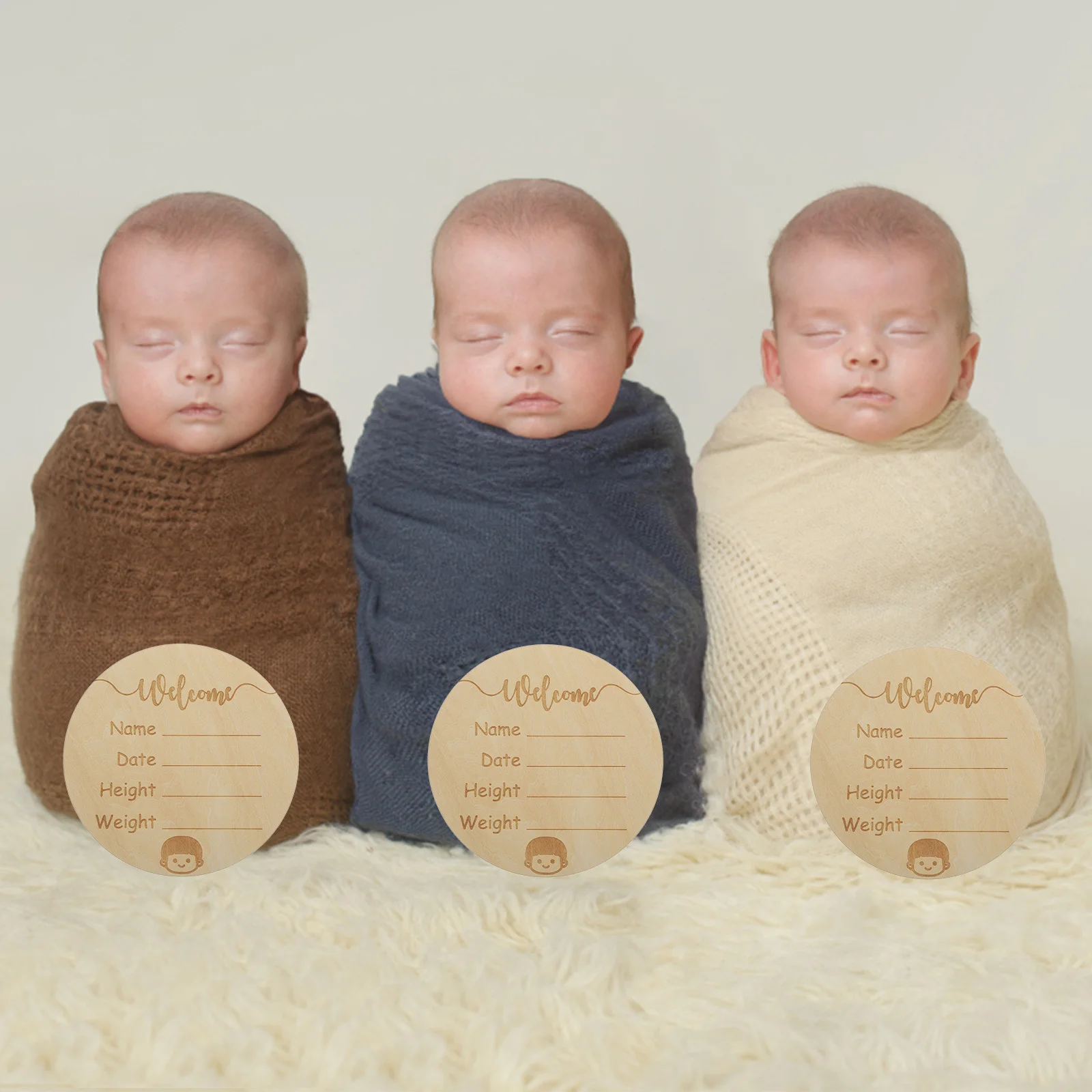 

Деревянный знак, объявление о новорожденных, круглые таблички для новорожденных, доска для рождения, имя, поступление