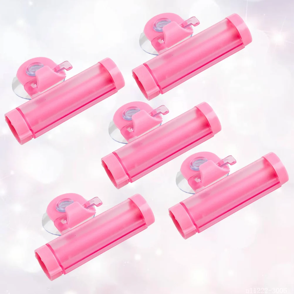 

5pcs Toothpaste Squeezer Plastic Facial Cream Extruder Manual Squeezing Tool Hanging Organizer Lotion Dispenser Home