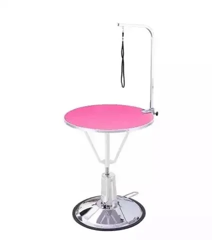 Ready To Stock Factory Price Lift-able Round Dog Grooming Beauty Table Pet Portable  Hydraulic Grooming Table