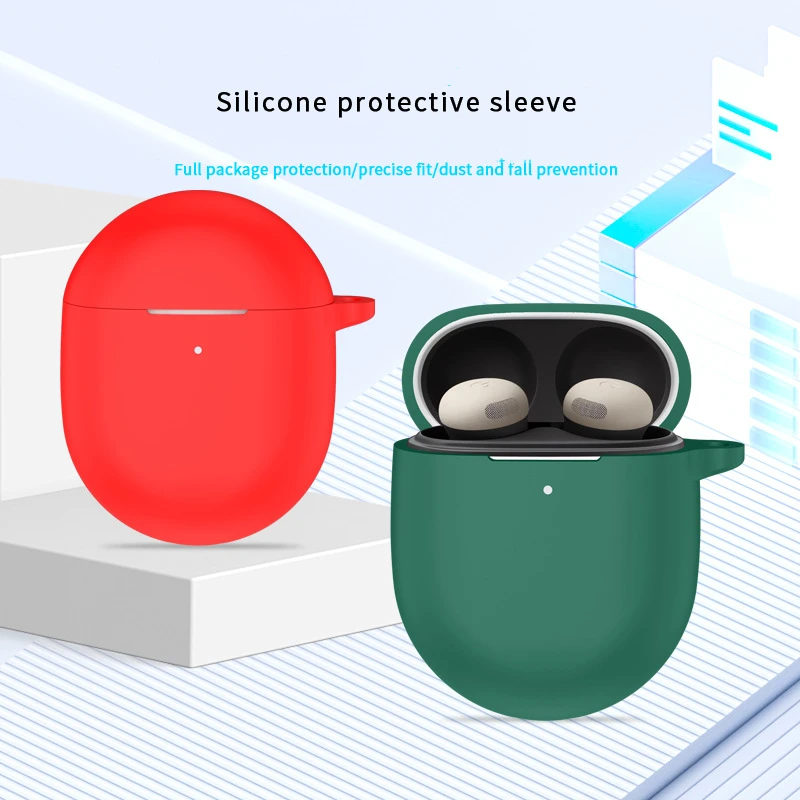 

For Google Pixel Buds Pro 2 Pro Case Dust-proof Drop-proof Protective Sleeve With Hook Headphone Accessories Silicone Cover