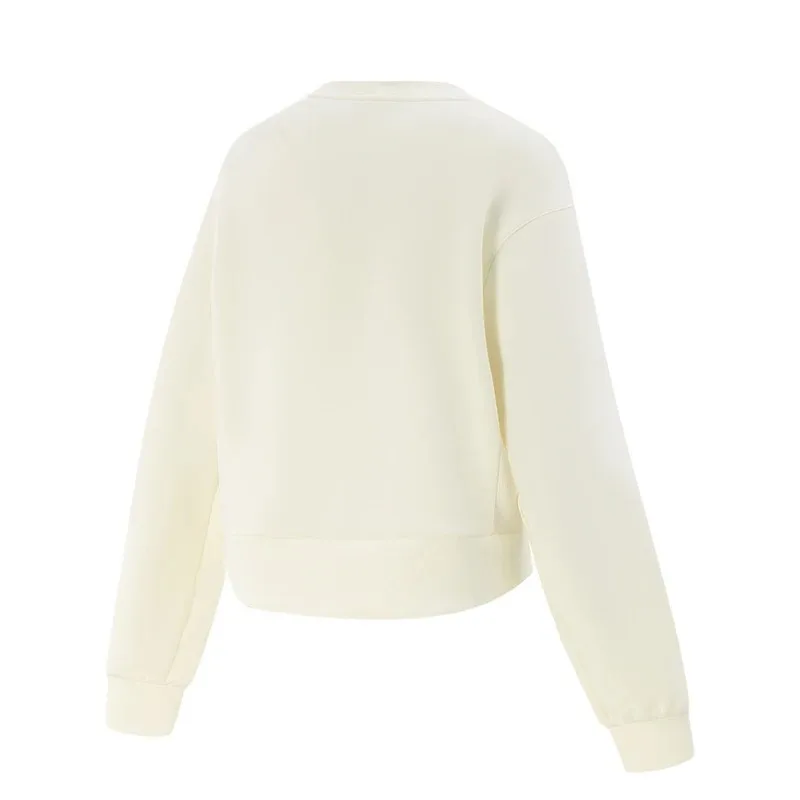 Li-Ning Women's Training Loose Sweatshirt Round Neck 47%Modal 45%Polyester 8%Spandex LiNing Fitness Gym Sports Pullovers AWDV508