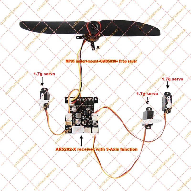 AR5202-S FUTABA SFHSS receiver 4A brushless ESC SR3X 3-axis DCDC-5V/2A power for model FPV airplanes Futaba FrSky receiver