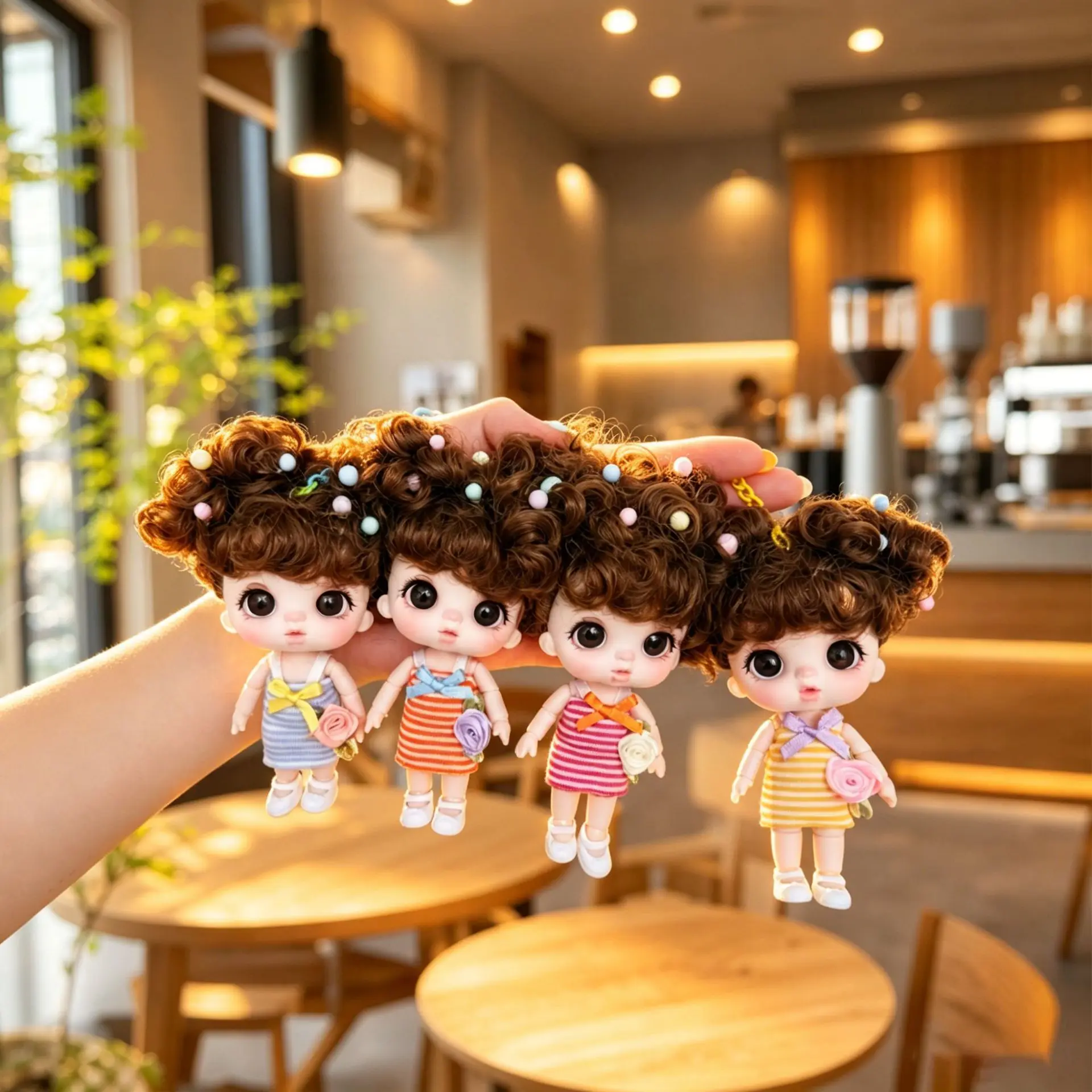 10cm Doll Keychain Pendant Joints Moveable Mini Cute Princess Doll Dress Up Toys Exquisite Girl Toy Car Bag Charm Children Gift