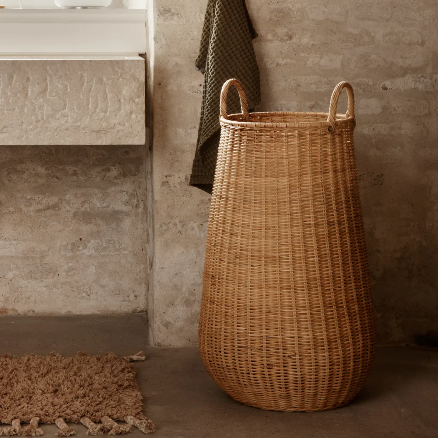 Rattan storage basket Dirty clothes Dirty clothes basket Household dirty clothes storage Yoga moving mat storage