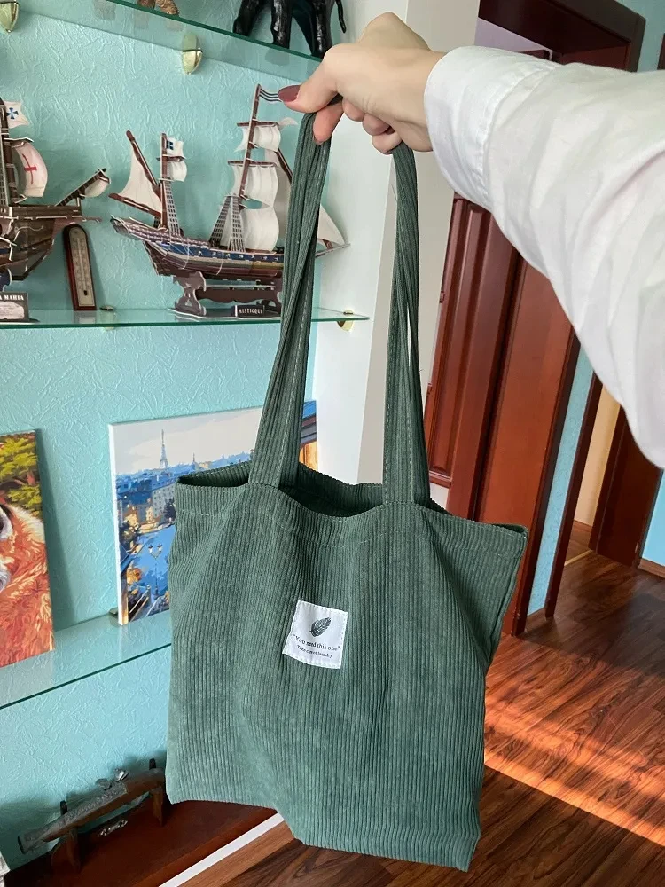 JIOMAY 2025 Damen Cord-Shopper-Tasche Stilvolle Tragetasche - Langlebige Casual Große Einkaufstasche mit Hoher Kapazität Perfekt für den Täglichen Gebrauch – Detail 34