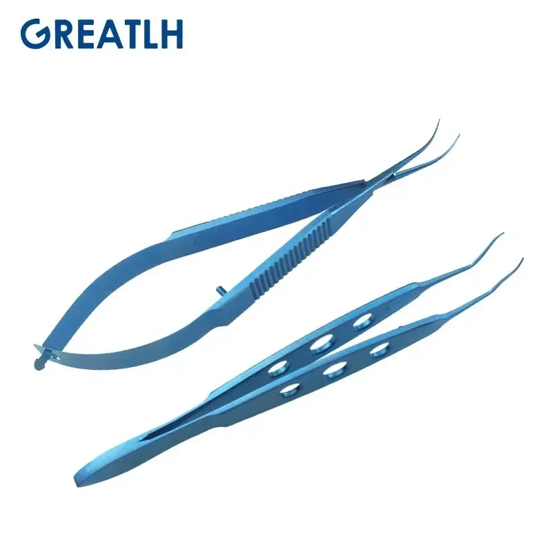 1pcs Duckbill Lens Implantation Tweezers Intraocular Lens Holding Forceps Half-type Soft Crystal Folding Ophthalmic Instrument