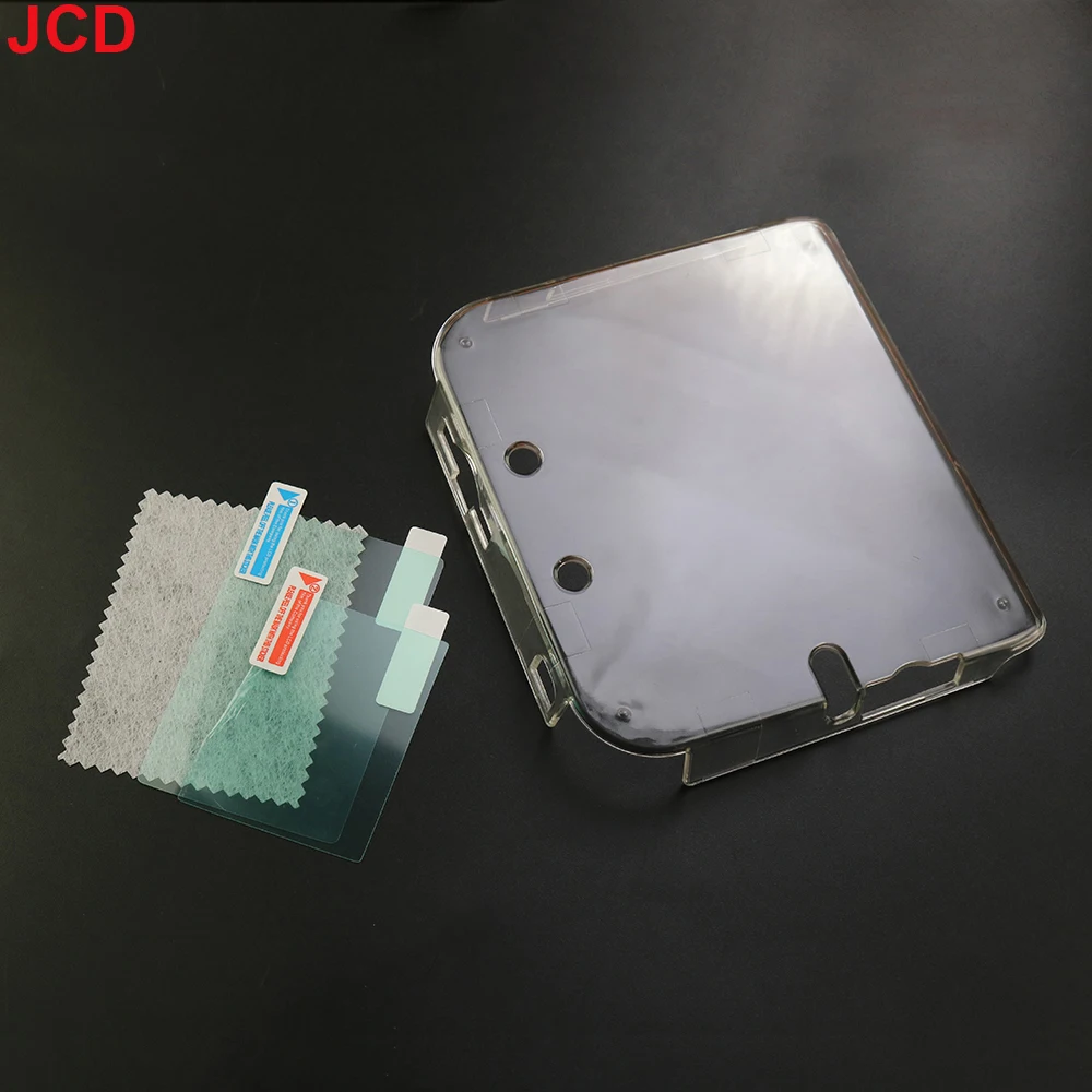 JCD Anti Scratches Case Clear Crystal Hard Housing Cover Shell For 2DS Anti Scratches Transparent Case & Screen Protective Film