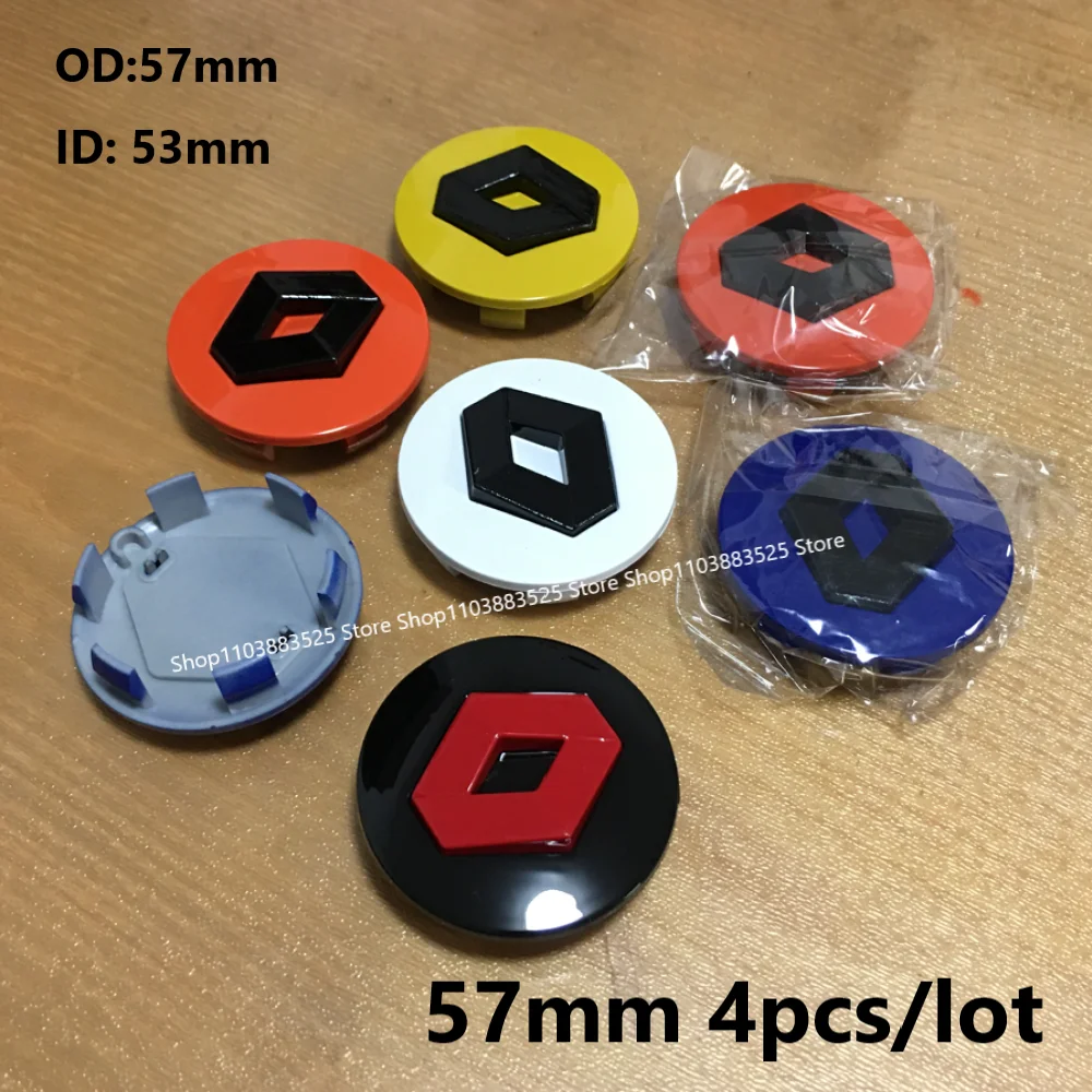 4pcs 57/60mm Wheel Center Hub Caps For Renault Trafic Duster Megane 2 3 4 Clio Fluence Logan Captur Arkana Laguna MK4 Zoe RS
