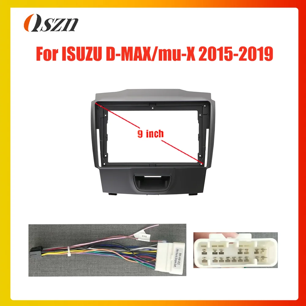 9 Inch For Isuzu D-max MU-X 2015-2019 Car Radio Head Unit Android Stereo MP5 GPS Player 2 Din Panel Casing Frame Fascia Install