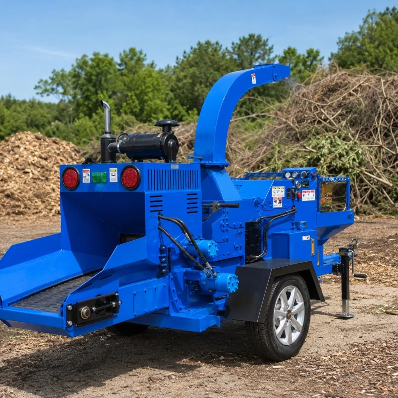 Wood Chipper Shredder Customized Automatic Hydraulic Feed for Landscape Farm Yard Waste Disposal
