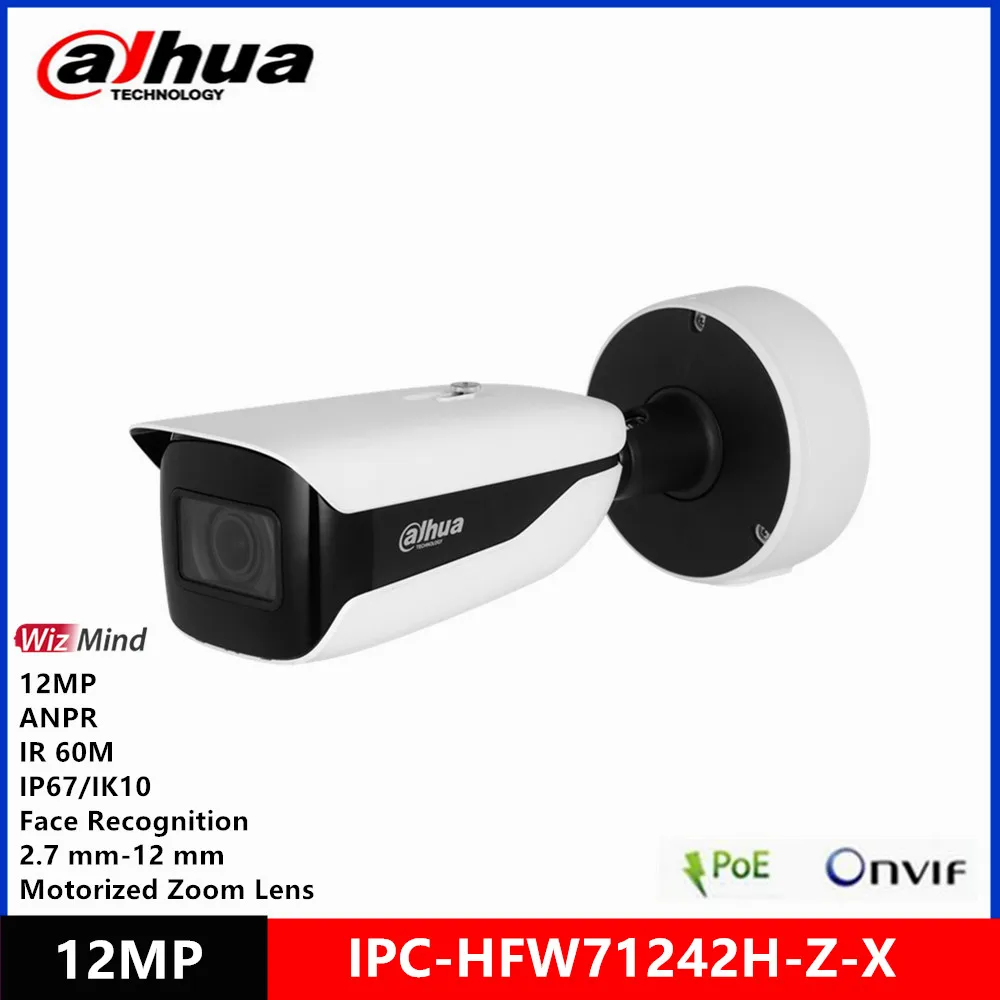 Dahua DH-IPC-HFW71242H-Z-X 12MP WizMind Bullet IP Camera 2.7 mm-12 mm Motorized vari-focal Lens IR 60M IP67 IK10 POE ANPR