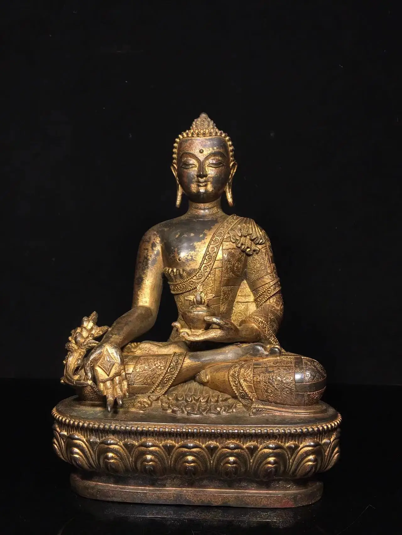 Antique Chinese copper hand-mand Gautama Buddha statue,#60,Handicrafts, best collection&adornment, Free shipping