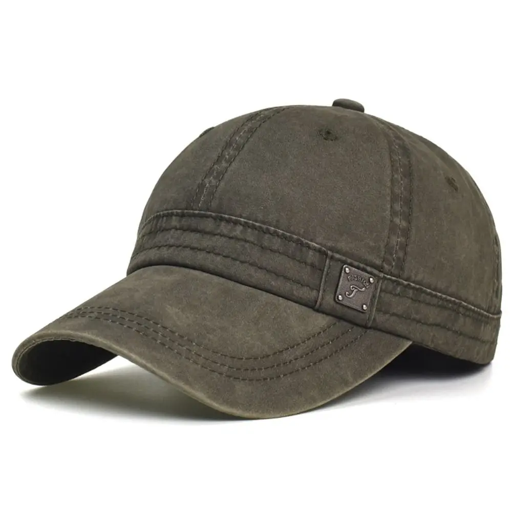 

Casual Wash Cotton Baseball Caps Sun Protection Trucker Style Vintage Dad Hat Adjustable Low Profile Cap Travel