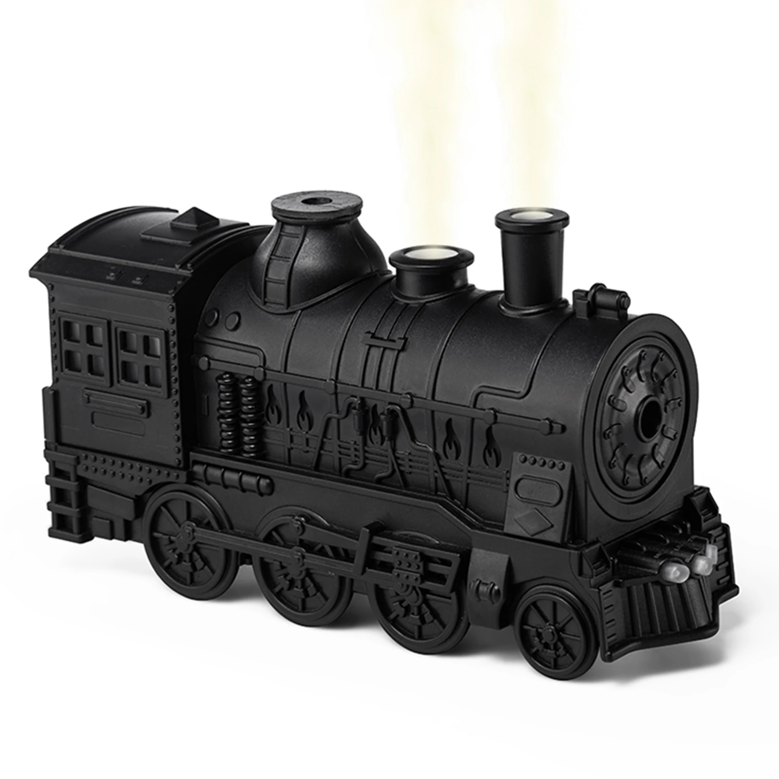 300ML Vintage Steam Train Essential Oil Diffuser with 2-Color LED Light Cool Mist Humidifier for Home Decor & Gifts