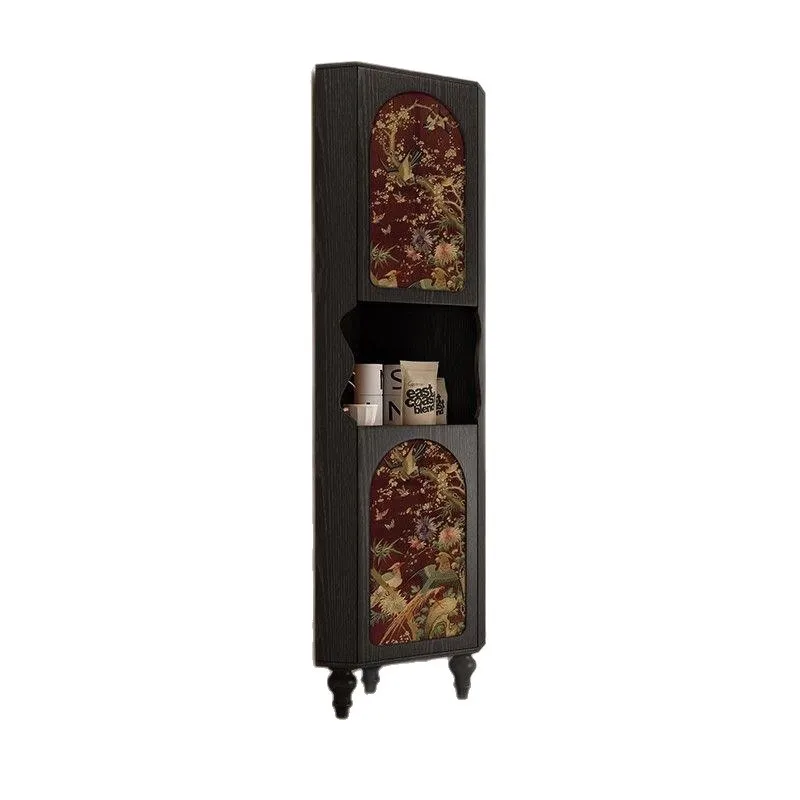 

Solid wood corner cabinet storage bookshelf living room sofa triangular cabinet dining room dining room side cabinet storage