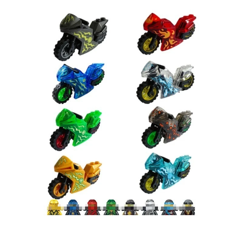 

Children's Educational Toy DIY Set: Motorcycle Rider Figure with Battle Scene Assembly Model, Perfect As A Festive Gift for Boys