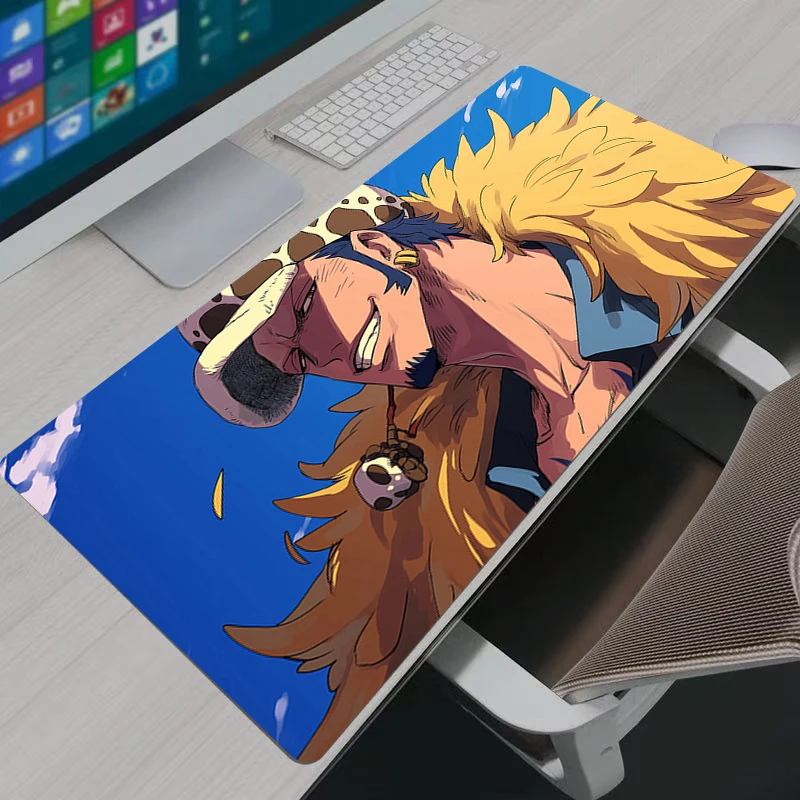 Gaming Mouse Pad Gamer Home Computer HD Mousepad Keyboard Pad Carpet Non-Slip Office One Piece Trafalgar D Water Law Mouse Mats view 4