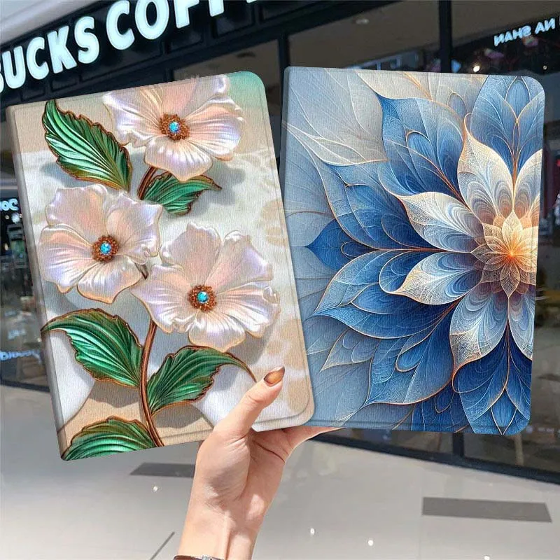 

Beautiful Blue Lotus Petal Gift For Samsung Galaxy Tab A7 A A8 A9 A11 S6 S11 10.1 10.4 10.5 Inch Lite PLus Soft Tablet Case